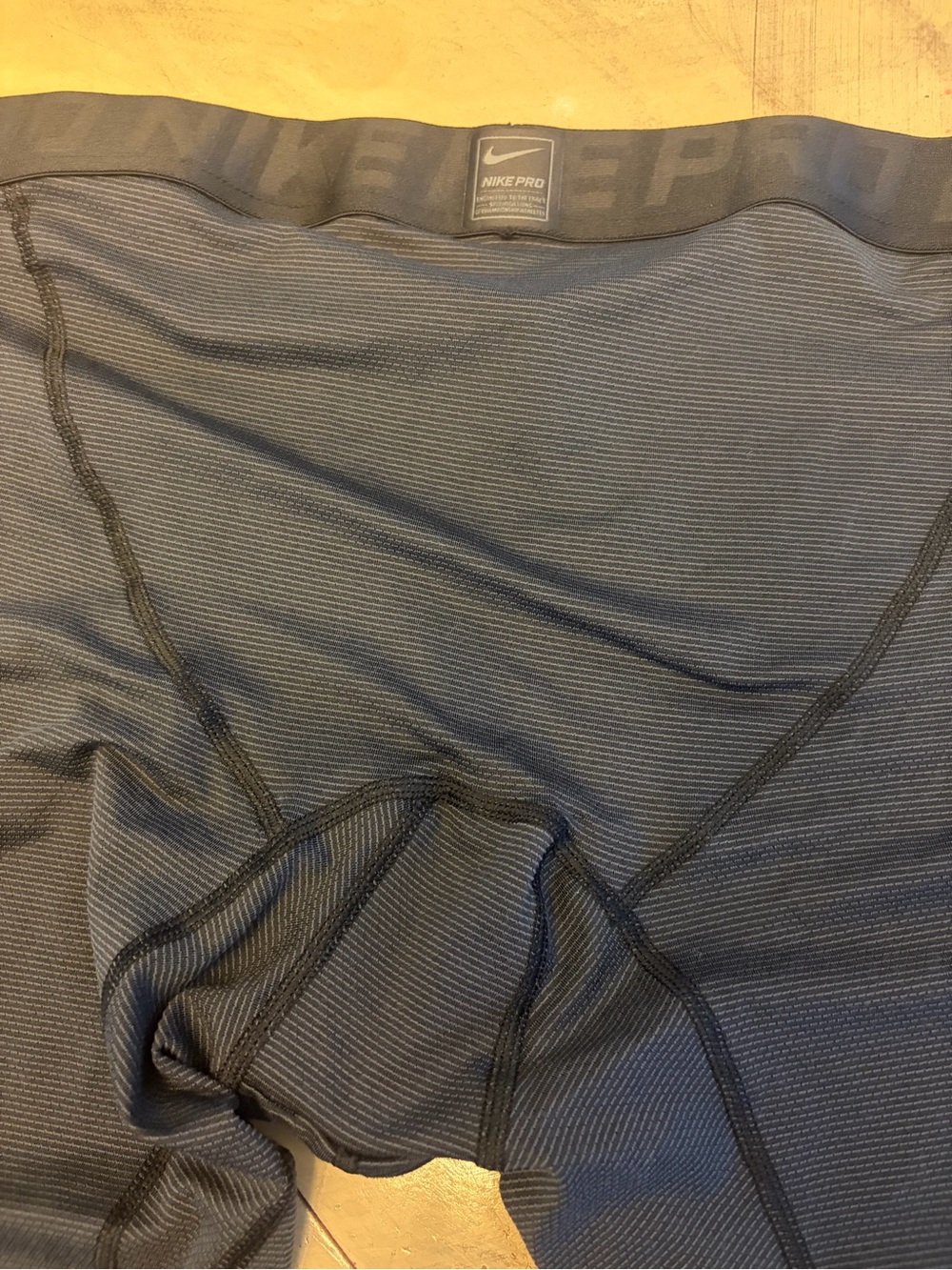 Mens Nike Pro Combat Leggings Compression Pants Black/Gray Size XL NWT - Picture 8 of 8